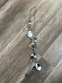 Image 3 of Black and silver necklace 