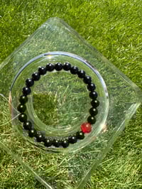 Image 4 of Obsidian and red agate bracelet 黑曜石红玛瑙手链