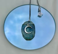 Labradorite moon necklace 