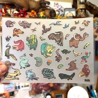 Image 1 of Mesozoic+Cenozoic Creatures Sticker Sheet copy