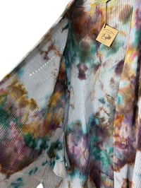 Image 11 of 3X PLUS Snow-Dyed 100% Cotton Chunky Knit Cardigan in Earthy Dye