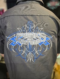 The "Corey" logo pinstripe workshirt