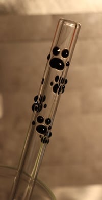 Image 6 of Swirl of Paw Prints Glass Drinking Straw