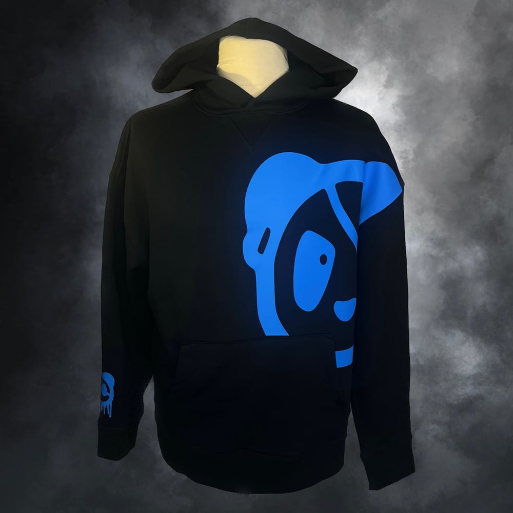 Image of DrippyPanda Hoodie (Black/Blue) 