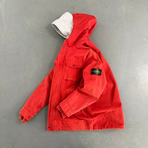 Image of AW 2012 Stone Island Hydrophobic Panel Jersey Parka Jacket, size large