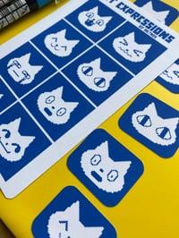Image 2 of cat expressions sticker sheet