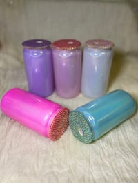 Image 2 of 16oz Shimmer Glass can with Bling Lid