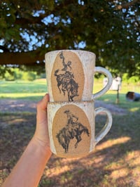 Image 1 of Set of 2 bronc mugs 