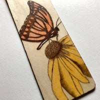 Image 2 of Butterfly and Flower Wooden Bookmark
