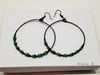 Midnight Emerald Hoop Earrings (A)&(B)