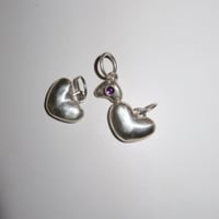 Image 1 of Solid Silver Heart Charms 