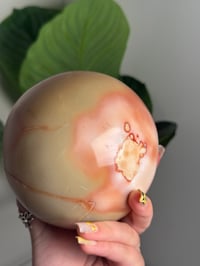 Image 4 of XL GREEN CARNELIAN SPHERE -MADAGASCAR- A