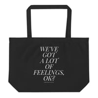Image 2 of Large Sad But Rad Club Tote Back (Black)
