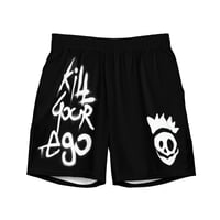 Image 1 of kill your ego All-Over Print Recycled Swim Trunks