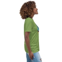 Image 13 of I Ride With Jesus Surfing Dark Women's Relaxed T-Shirt