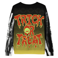 Image 2 of Trick or Treat Fright Meets Sweet Sweatshirt