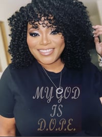 MY GOD IS DOPE BLING TEE 