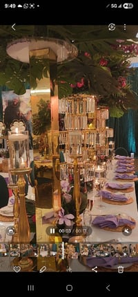 Image 2 of 100 CM Tropical flower balls with hot pink and lavender 