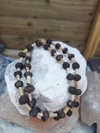 Beech burr and Buzzard bone necklace