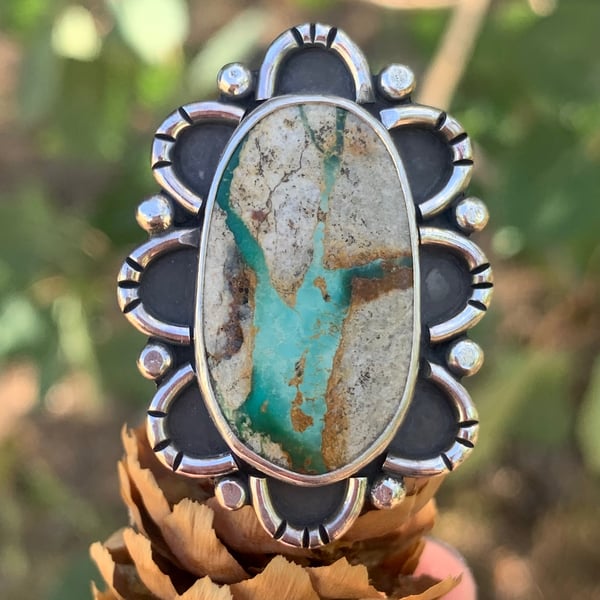 Image of Stone Mountain Turquoise Handmade Sterling Silver Ring