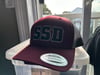 Yupoong Maroon & Grey Retro Trucker SSD Logo Snapback Cap 