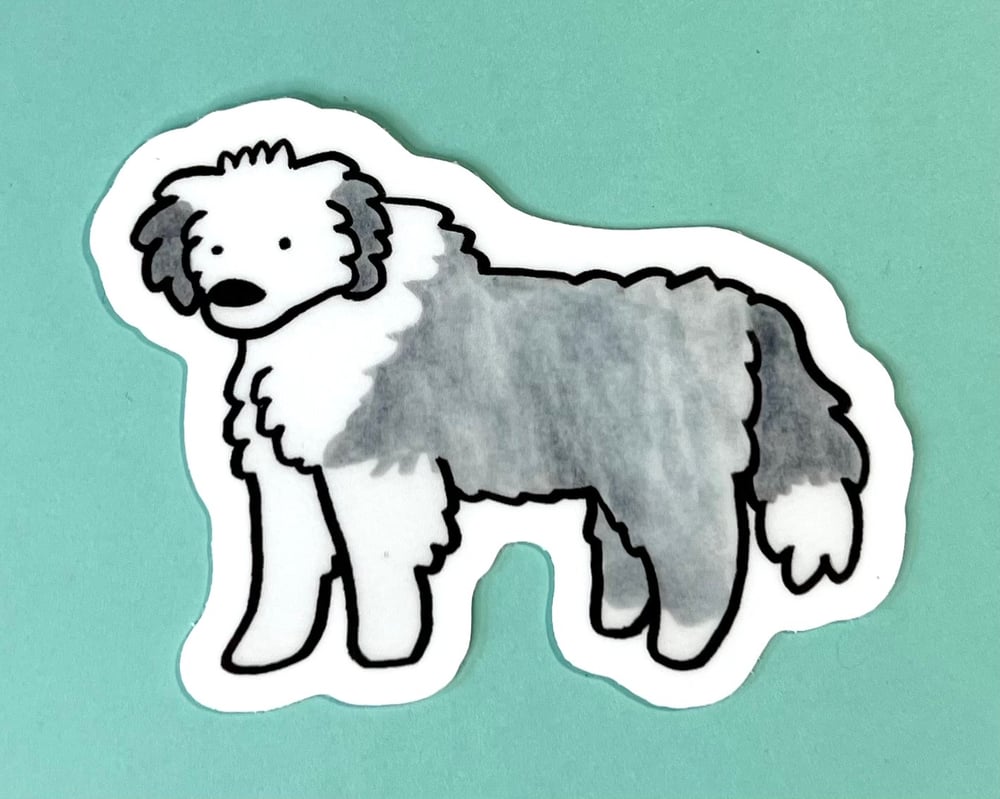 Image of Old English sheepdog vinyl sticker