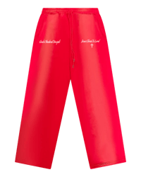 Baggy Sun faded Sweatpants (Red)