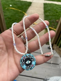 Image 2 of Clay Eye Pendant Necklace 
