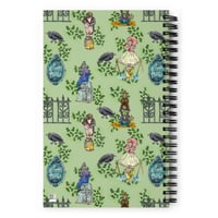 Image 2 of Green Haunted Mansion Pattern Spiral Notebook