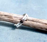 Image 5 of Handmade Let Them Sterling Silver Stacking Ring