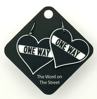 One Way Heart Earrings (3D Printed)