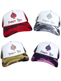 Image 1 of Phillyn Rich Camo & White Trucker Hat