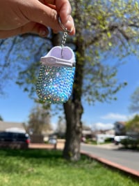 Image 1 of White Bedazzled Croc Keychain 