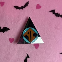 Image 5 of 2.25 Inch AndrAIa Icon 2nd Ed. - Silver Plated Finish Pin