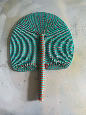 Image of African Hand woven Fans made from recycled plastics  A