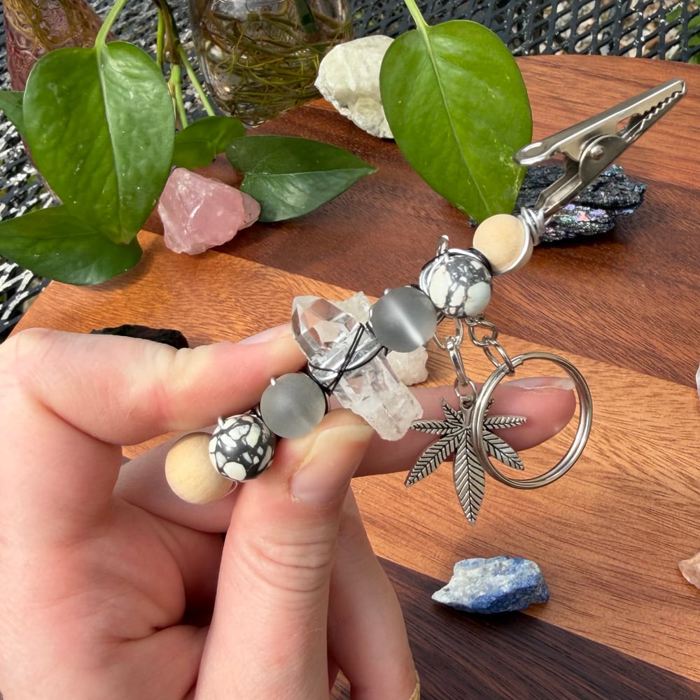 Image of up in smoke clip keychain