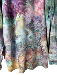Image 2 of ♻️ UPCYCLED XL Men's Abercrombie 100% Linen Shirt in Soft Watercolor Ice Dye