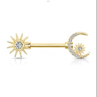 Image 3 of Sun & Moon Nipple Ring