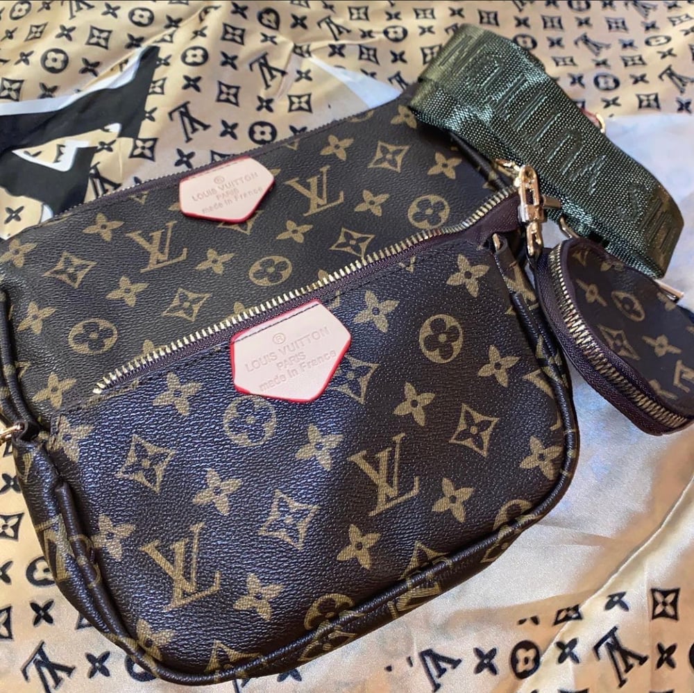 LV Double Crossbody with gold Chain 