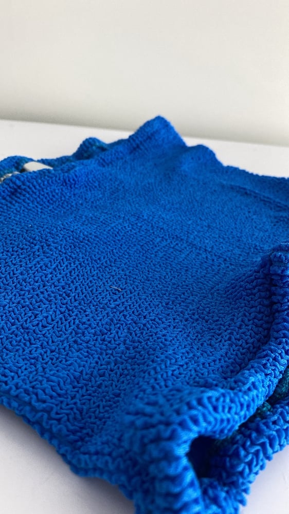 Image of Micro Shorts In Azure Blue Crinkle 