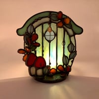 Image 4 of Aqua Fairy Door Candle Holder 