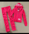 Hot pink pink velour set 