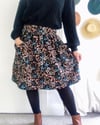 Preorder Blue Floral Corduroy Laura Skirt with Free Postage 