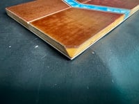 Image 5 of Vintage Linen Micarta & @Kaoticartworks Resin Segmented Knife Scales