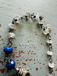 Image 8 of lapis labradorite and moonstone charm bracelet