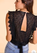 Lace Crop Blavk Top 