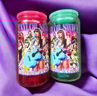Image 1 of Eras Tour Collage - 16 OZ Glass Cup