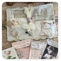 Image 7 of French shabby Chic tattered  Sewing Book/Needle book with lace samples