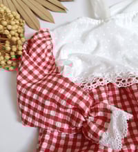 Image 2 of Sitter photo session set | Audrey | age 12 months | red plaid