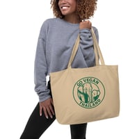 Image 1 of Large Organic Tote Bag with Go Vegan Thailand Logo